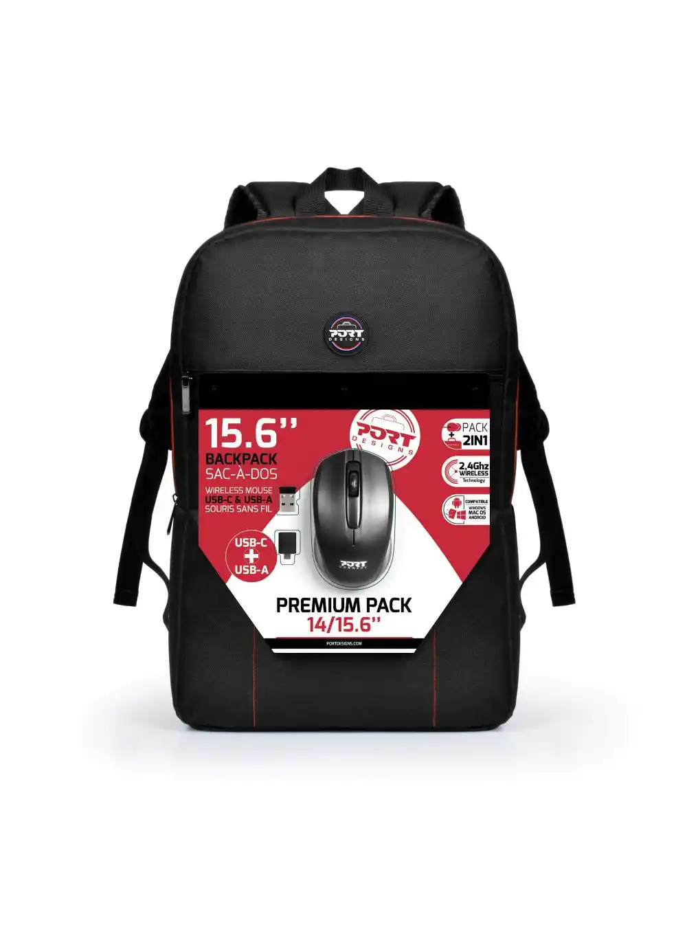 Ranac za Laptop 15.6 Port Premium BP + miš Torbe za laptop SOPING.RS 41 Ranac za Laptop 15.6 Port Premium BP + miš