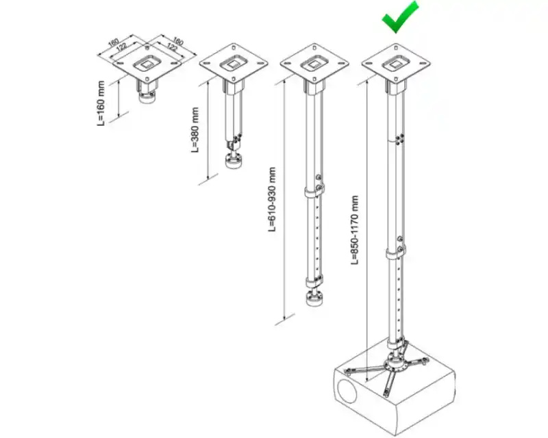 Nosač za projektor VEGA CM 25-1170 Oprema za projektore SOPING.RS 42 Nosač za projektor VEGA CM 25-1170 - Слика 2