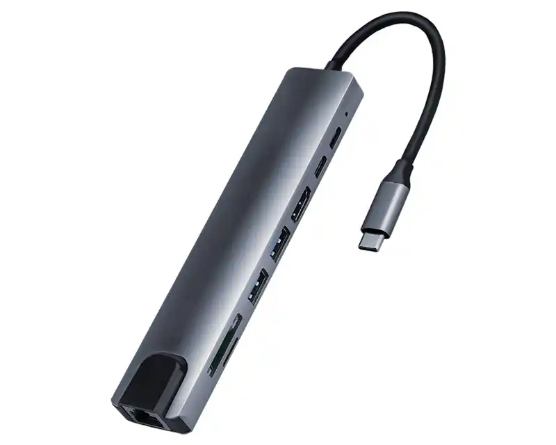 Adapter konverter Tip C- HDMI/2xUSB 3.0/TF/SD/2xTip C/RJ45 Linkom USB adapteri SOPING.RS 41 Adapter konverter Tip C- HDMI/2xUSB 3.0/TF/SD/2xTip C/RJ45 Linkom