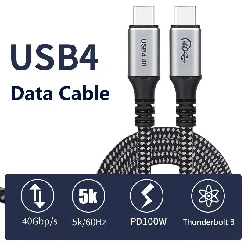Kabl USB Tip C Thunderbolt 3 KT-USB4.05M 100W (20V 5A) 0.5m USB kablovi SOPING.RS 42 Kabl USB Tip C Thunderbolt 3 KT-USB4.05M 100W (20V 5A) 0.5m - Слика 2