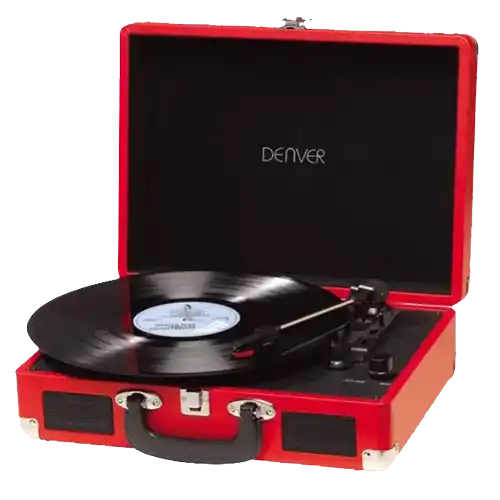 Gramofon Denver VPL-120 sa zvučnicima crveni Zvučnici i audio uređaji SOPING.RS 41 Gramofon Denver VPL-120 sa zvučnicima crveni
