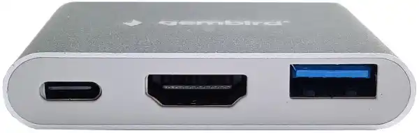 Adapter konverter Tip C-HDMI/USB 3.0/PD aluminium Gembird A-CM-HDMIF-02-SG USB adapteri SOPING.RS 42 Adapter konverter Tip C-HDMI/USB 3.0/PD aluminium Gembird A-CM-HDMIF-02-SG - Слика 2