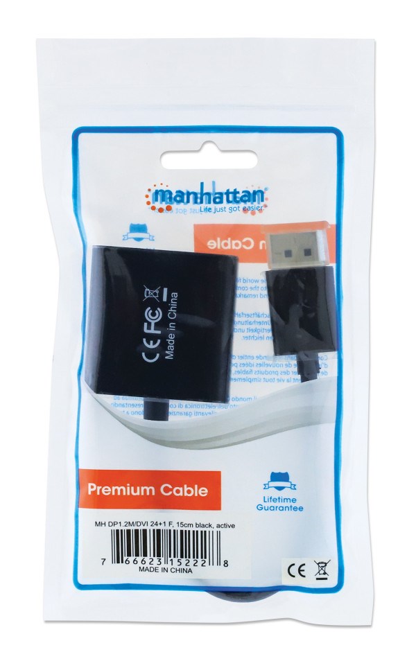 Adapter Manhattan 152228 DisplayPort/M – DVI-D 24+1/F Ostali adapteri SOPING.RS 43 Adapter Manhattan 152228 DisplayPort/M - DVI-D 24+1/F - Слика 3