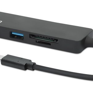 USB-C HUB 3port Manhattan 164948 3.2 G1/5Gbps/CR/Crni
