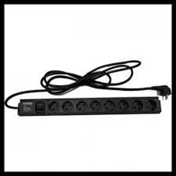 220V razvodni PDU panel 19/1U sa 8 utičnih mesta,prekidač,prenaponska zaštita,kabl 1.8m PDU-8SP-1U Rekovi i oprema SOPING.RS 41 220V razvodni PDU panel 19/1U sa 8 utičnih mesta,prekidač,prenaponska zaštita,kabl 1.8m PDU-8SP-1U