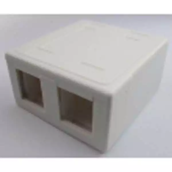 Utičnica nazidna blok sa 2 slota 50x50x30 SB-2P za sve tipove modula Kanalice, utičnice, kutije SOPING.RS 41 Utičnica nazidna blok sa 2 slota 50x50x30 SB-2P za sve tipove modula