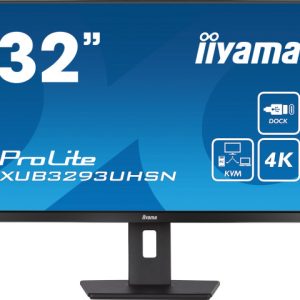 Monitor 31.5" Iiyama XUB3293UHSN-B5 IPS 3840x2160/60Hz/4ms/HDMI/DP/USB/RJ45/zvuč