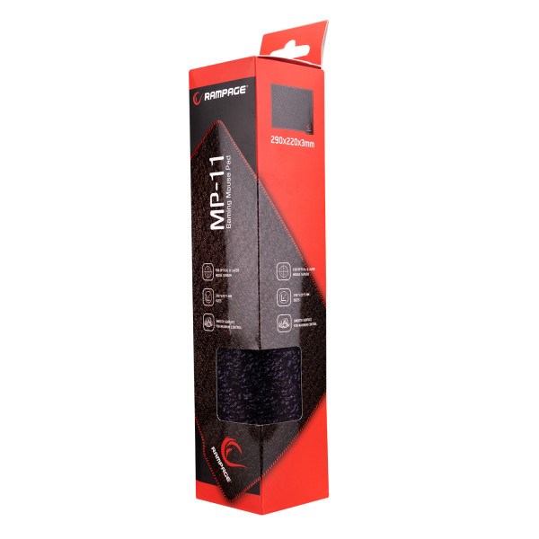Podloga za miš Rampage MP-11 290x220x3mm crna Podloge SOPING.RS 43 Podloga za miš Rampage MP-11 290x220x3mm crna - Слика 3
