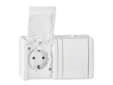 Priključnica II OG IP44 501 VM Kanalice, utičnice, kutije SOPING.RS 41 Priključnica II OG IP44 501 VM
