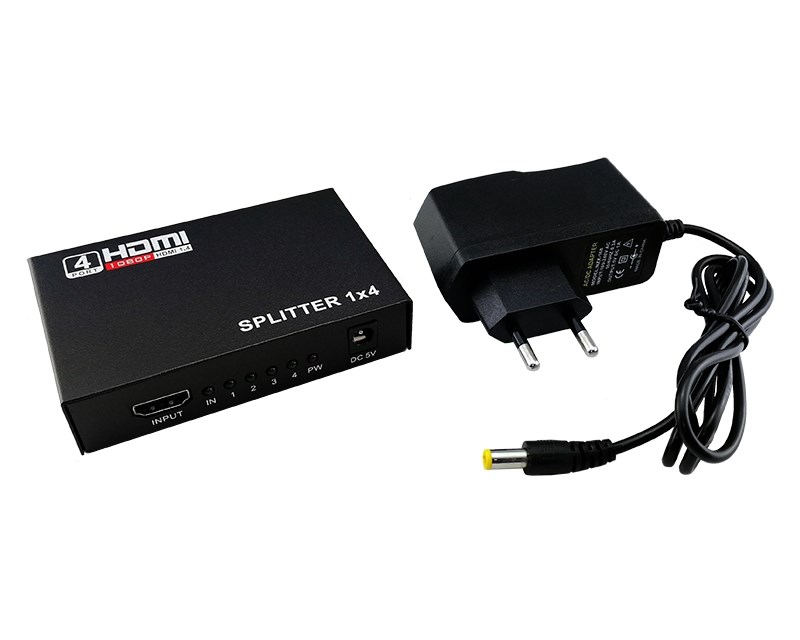 1.4 HDMI spliter 4x out 1x in 1080P HDMI adapteri SOPING.RS 41 1.4 HDMI spliter 4x out 1x in 1080P
