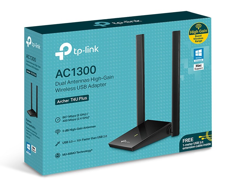Archer T4U Plus AC1300 Dual Antennas High-Gain Wireless USB Adapter Wireless SOPING.RS 45 Archer T4U Plus AC1300 Dual Antennas High-Gain Wireless USB Adapter - Слика 5