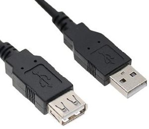 Kabl USB A - USB A M/F (produžni) 5m crni
