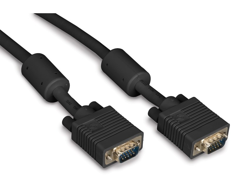 Kabl VGA D-sub M/M 3m HQ feritno jezgro crni Video kablovi SOPING.RS 41 Kabl VGA D-sub M/M 3m HQ feritno jezgro crni