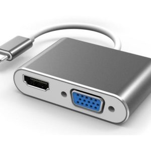 Adapter-konvertor TIP C na HDMI+VGA
