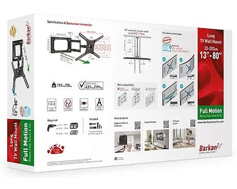 4400.B LCD TV zglobni zidni nosač do 86 inča za ravne i zakrivljene televizore TV i video oprema SOPING.RS 47 4400.B LCD TV zglobni zidni nosač do 86 inča za ravne i zakrivljene televizore - Слика 7