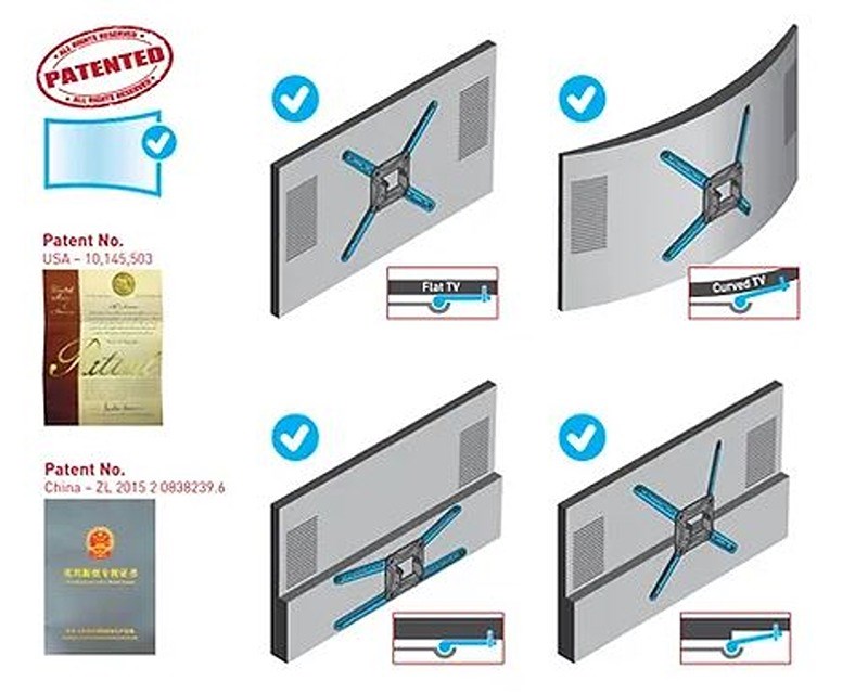 4400.B LCD TV zglobni zidni nosač do 86 inča za ravne i zakrivljene televizore TV i video oprema SOPING.RS 43 4400.B LCD TV zglobni zidni nosač do 86 inča za ravne i zakrivljene televizore - Слика 3