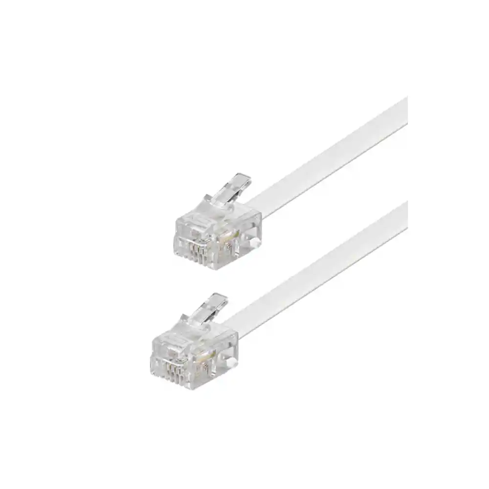 Kabl Telefonski flat sa konektorima 10m beli MAXcable Fiber SOPING.RS 41 Kabl Telefonski flat sa konektorima 10m beli MAXcable