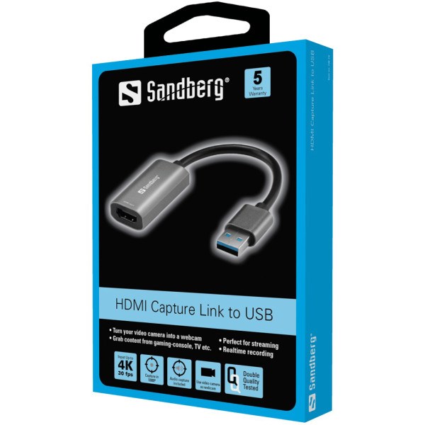 Adapter Sandberg Capture HDMI/F – USB/M 3.0 134-19 USB adapteri SOPING.RS 42 Adapter Sandberg Capture HDMI/F - USB/M 3.0 134-19 - Слика 2