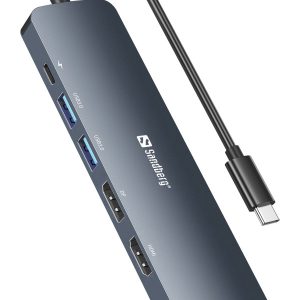 Docking station Sandberg USB-C - HDMI/DP/LAN/2xUSB 3.0/USB C PD 100W 136-43
