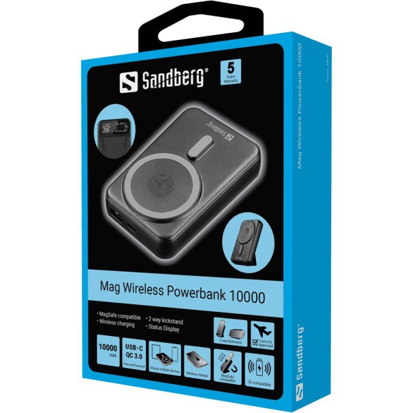 Powerbank Sandberg Mag 420-94 10000mAh Wireless 15W Punjači i auto držači za mobilne telefone SOPING.RS 45 Powerbank Sandberg Mag 420-94 10000mAh Wireless 15W - Слика 5