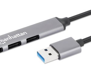 USB HUB 4port Manhattan 168427 3.0/3xUSB 2.0 480Mbps/1xUSB 3.0 5Gbps/sivi