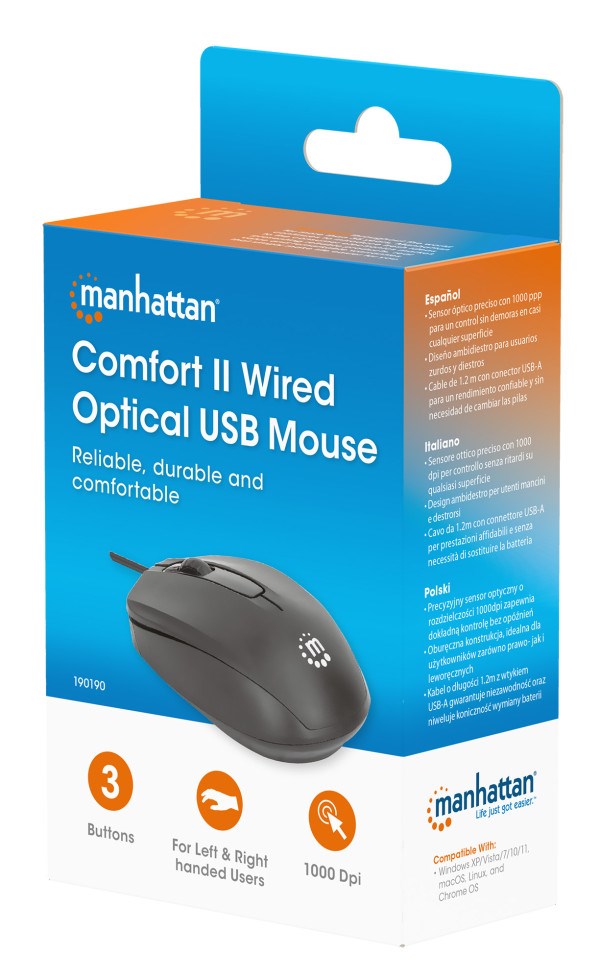 Miš Manhattan Comfort II USB 190190 Miševi SOPING.RS 43 Miš Manhattan Comfort II USB 190190 - Слика 3