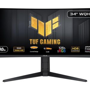 Monitor ASUS TUF VG34VQL3A 34"/VA,zakrivljen,21:9/3440x1440/180Hz/1ms GtG/HDMIx2,DPx2,USB/Gsync/crna