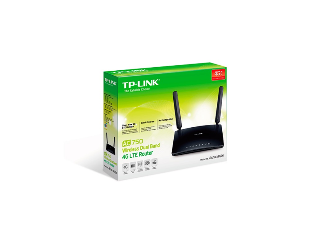 Bežicni ruter TP-LINK ARCHER MR200 Wi-Fi/AC750/433Mbps/300Mbps/4G LTE/SIM/1xWAN 3xLAN/2 antene Ruteri SOPING.RS 41 Bežicni ruter TP-LINK ARCHER MR200 Wi-Fi/AC750/433Mbps/300Mbps/4G LTE/SIM/1xWAN 3xLAN/2 antene