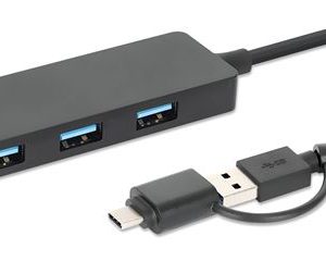 Manhattan 4-Port USB 3.0 Type-C/Type-A Combo Hub