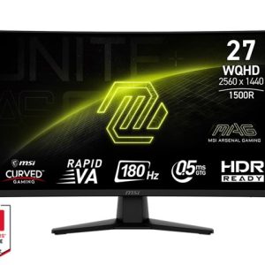 Monitor 27 MSI MAG 274CQF VA WQHD 180Hz DP/2XHDMI Zakrivljen