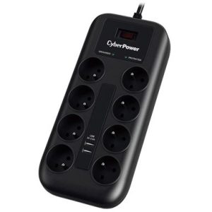 CyberPower produžni kabl prenapon.zaštita P0820SUF0 8xšuko/2xUSBc/1,8m