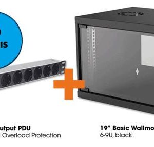 Intellinet 19'' Zidni orman 9U/560mm+PDU, 8-Output