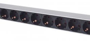 Intellinet PDU letva 19" 1U Rackmount 8-Output, 3m, Black 713986