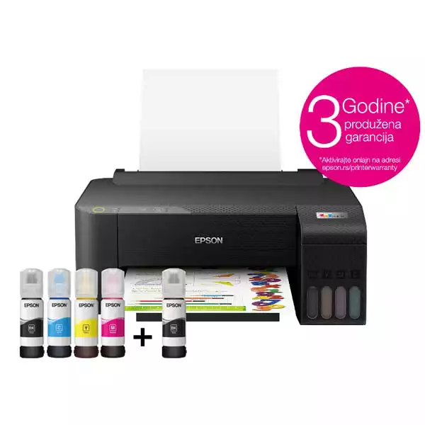Inkjet štampač Epson ECO Tank L1250 5760x1440dpi/256MB/CB33ppm/COL15ppm/USB/WiFI/Ink 103 u flašici Štampači SOPING.RS 43 Inkjet štampač Epson ECO Tank L1250 5760x1440dpi/256MB/CB33ppm/COL15ppm/USB/WiFI/Ink 103 u flašici - Слика 3
