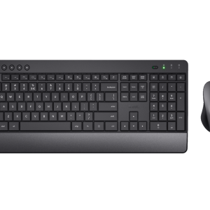 Tastatura+miš TRUST TREZO bežicni set/Silent/US/crna