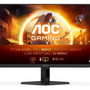Monitor AOC 27G4XE 27"/IPS/1920x1080/180Hz/1ms GtG/HDMIx2,DP/Gsync/VESA/zvucnici/crna