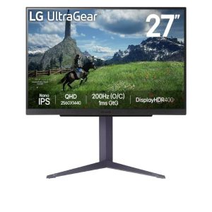Monitor LG UltraGear 27GS85Q-B 27"/IPS/2560x1440/200Hz/1ms GtG/HDMIx2,DP,USB/Gsync,freesync/Pivot - 27GS85Q-B