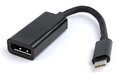 VIDEO Adapter 4K USB-C to DisplayPort, M/F, Cable, Black - A-CM-DPF-01