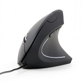 Ergonomic Optical Mouse 1200-3200 DPI, 6 Buttons, USB, Black, Cable 1.35m - MUS-ERGO-01