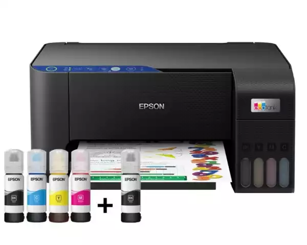 Multifunkcionalni štampač Epson ECO Tank L3251 5760x1440dpi/256MB/CB33ppm/COL15ppm/USB/WiFI/Ink 103 Štampači SOPING.RS 42 Multifunkcionalni štampač Epson ECO Tank L3251 5760x1440dpi/256MB/CB33ppm/COL15ppm/USB/WiFI/Ink 103 - Слика 2
