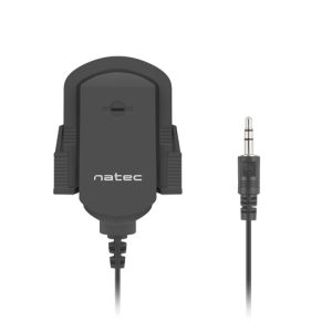 FOX, Omnidirectional Condenser Microphone w/Clip, 3.5mm Connector, Black - NMI-1352