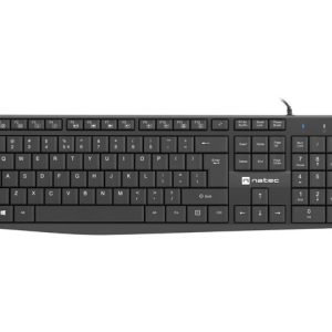 NAUTILUS, Slim Multimedia Keyboard US, Spill Proof, USB, Black - NKL-1950