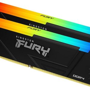 DDR4 32GB (2x16GB) 3200MHz [FURY BEAST RGB], Non-ECC UDIMM, CL16 1.35V, 288-Pin 1Rx8, Memory Kit, w/ - KF432C16BB2AK2/32
