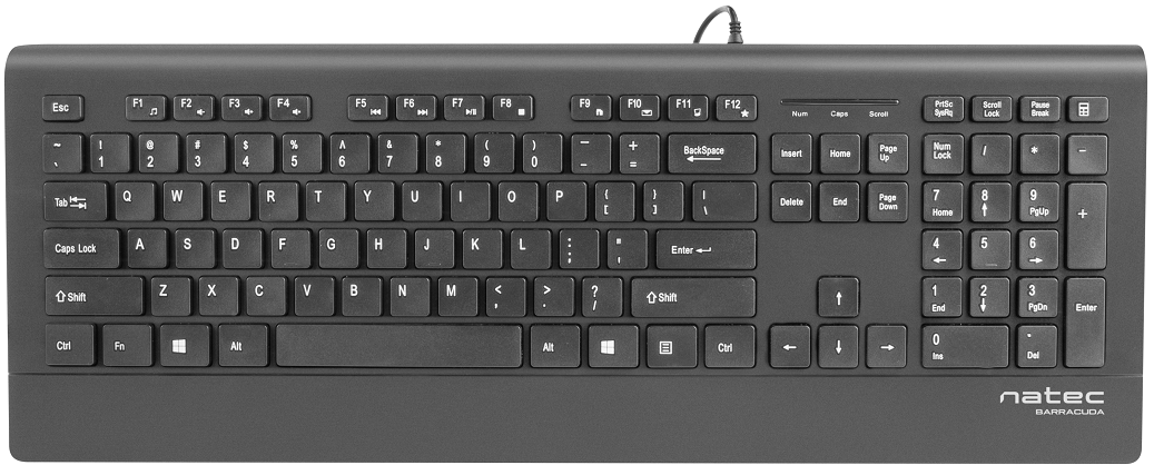 BARRACUDA, Slim Multimedia Keyboard US, USB, Black – NKL-0876 Tastature SOPING.RS 41 BARRACUDA, Slim Multimedia Keyboard US, USB, Black - NKL-0876