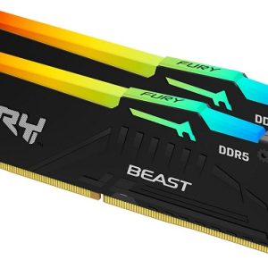 DDR5 32GB (2x16GB) 6000MT/s [FURY BEAST RGB], Non-ECC UDIMM, CL36 1.35V, 288-Pin 1Rx8, Black, Memory - KF560C36BBE2AK2-32