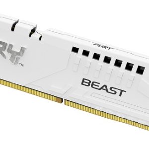 DDR5 16GB 6000MT/s [FURY BEAST], Non-ECC UDIMM, CL36 1.35V, 288-Pin 1Rx8, White, w/Heatsink, XMP & E - KF560C36BWE2-16