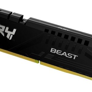 DDR5 16GB 5600MT/s [FURY BEAST], Non-ECC UDIMM, CL36 1.25V, 288-Pin 1Rx8, Black, w/Heatsink, XMP & E - KF556C36BBE-16
