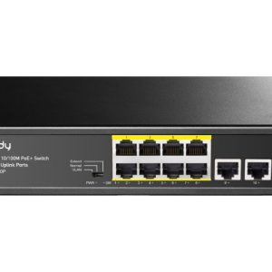 FS1010P 8-Port 10/100M PoE+ Switch with 2 Uplink Ports