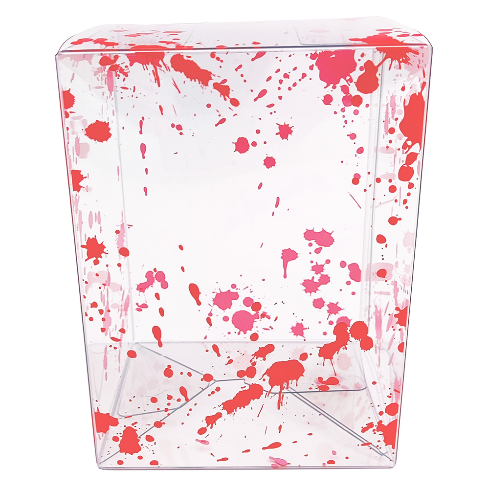 Clear Red Splatter 4” Pop Protector With Film On It With Soft Crease Line And Automatic Bot Lock Akcione figure i igračke SOPING.RS 41 Clear Red Splatter 4'' Pop Protector With Film On It With Soft Crease Line And Automatic Bot Lock