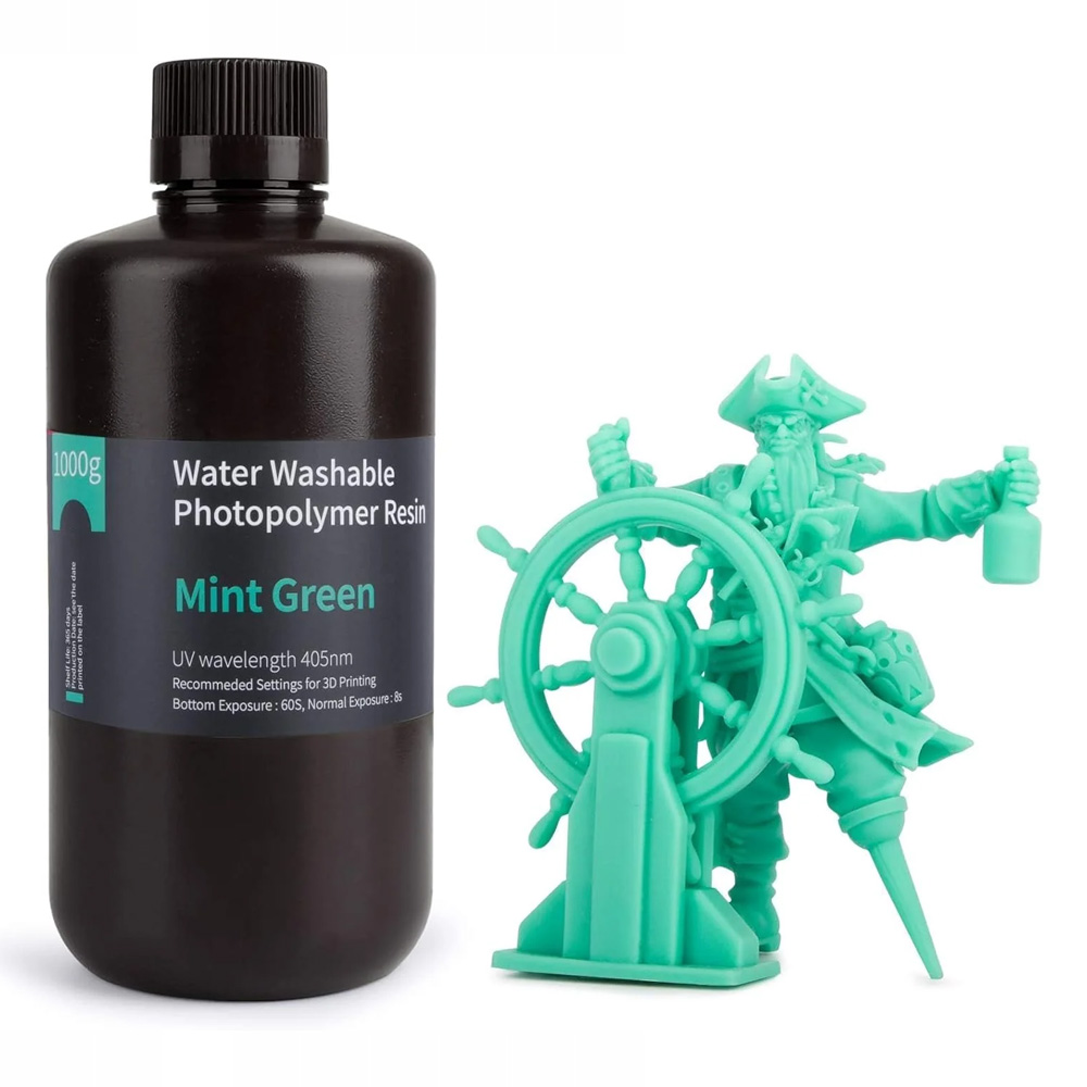 Water Washable Resin 1kg – Mint green Oprema za 3D štampače SOPING.RS 41 Water Washable Resin 1kg - Mint green